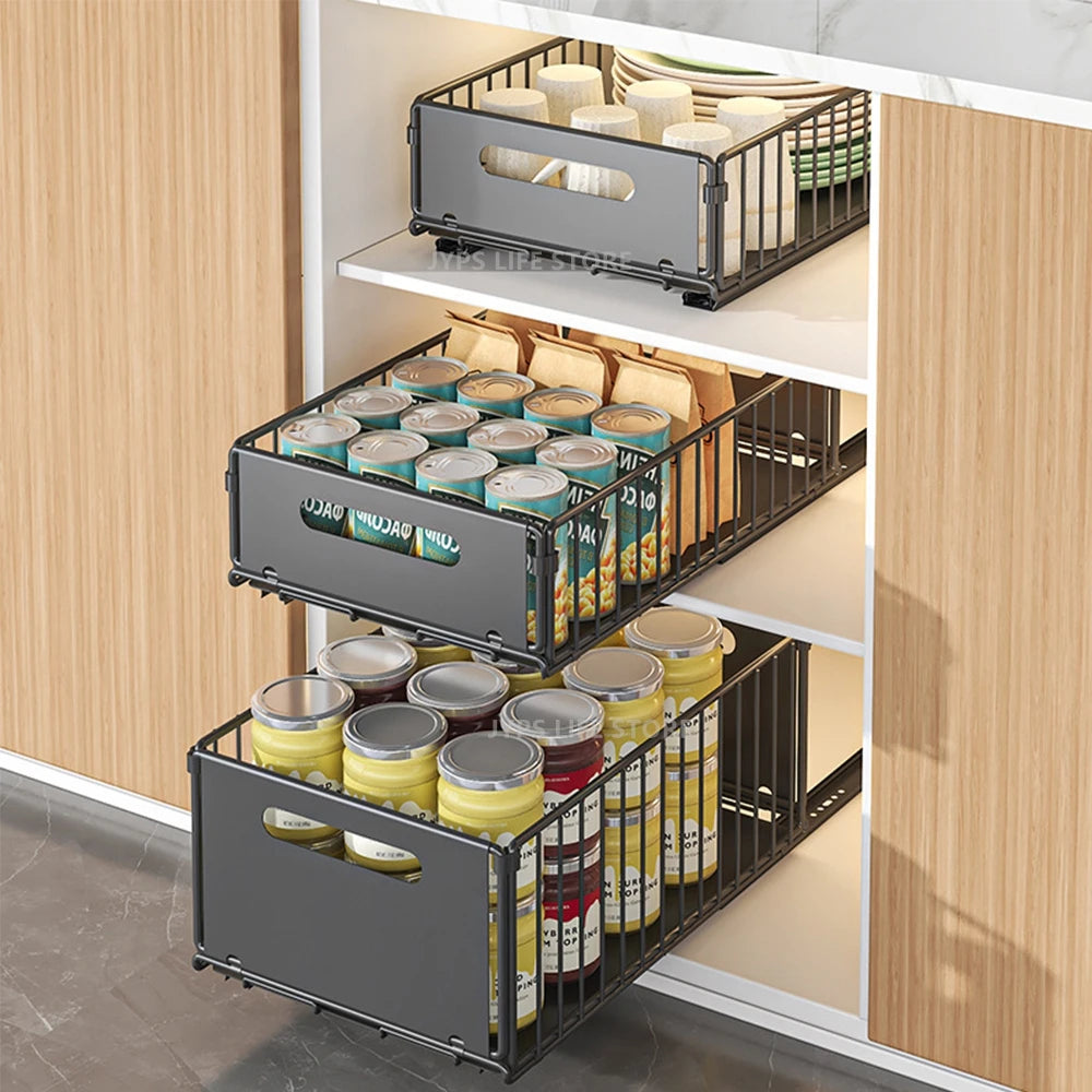 Easy Sliding Pull Out Kitchen Drawer