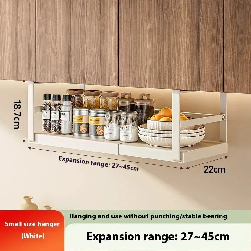 Cabinet hanger Retractable kitchen shelving