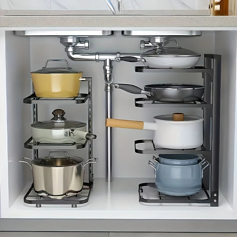Main pots stacked and close by