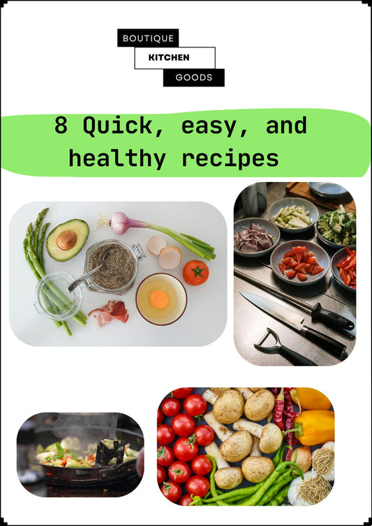 FREE: 8 Quick, easy and healthy recipes (E-Book)