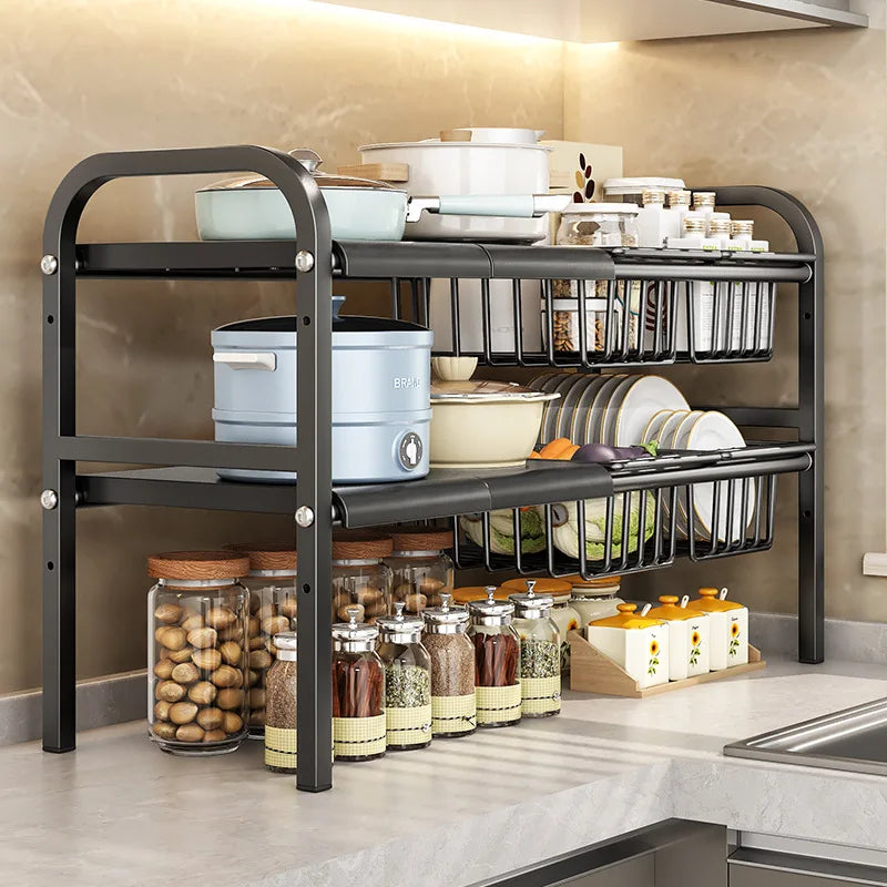 Pipe Dodging Under Sink Metal Shelving